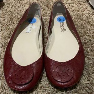 Michael Kors Burgandy Flats, Size 6.5